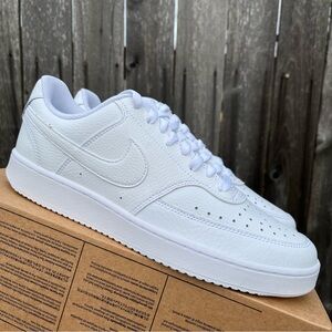 Nike court vision triple white size 9.5 men / 11 women